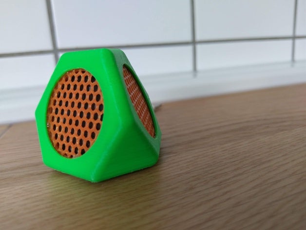 tetrahedronspeaker audio clouds loudspeaker music stand raspberry pi 3 speaker speakers stereo tetraeder tetrahedral tetrahedron 3D print model - Mito3D