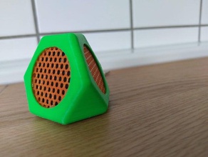 tetrahedronspeaker o áudio nuvens alto-falante suporte de música raspberry pi 3 alto-falantes estéreo tetraeder tetraédrico tetraedro 3d print model - Mito3D