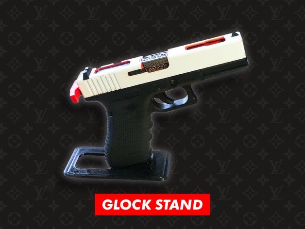 glock pistol display stand Halter 3d-drucken Arme stehen 17 18c hi-capa Magazin Pistole Pistole-display 3D print model - Mito3D