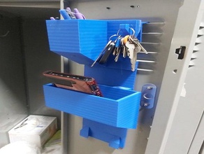 hanging locker organizer organization keyring tray 3d print model - Mito3D