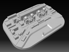 fed nuclear de tricastin mecânica edifícios e estruturas usina a energia 3d print model - Mito3D