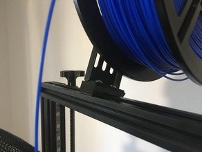 ender 3 angled spool holder 3d printer accessories angle bracket brackets creality ender3 filament mounting 3d print model - Mito3D