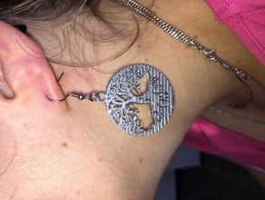 celtic tree earrings fashion 3d earring cool daily idealab pendant pendants trendy 3d print model - Mito3D