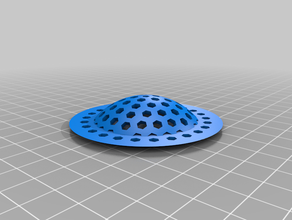 v2 customized geodesic kitchen sink drain strainer & dining 3d print model - Mito3D