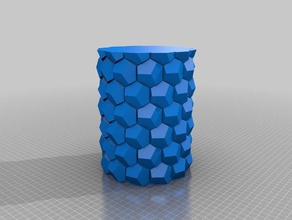 benim honeycomb vazo parametrik özelleştirilmiş dekor 3d print model - Mito3D