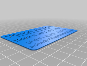 Dorf taktische Visitenkarte office kundengebundene 3d print model - Mito3D