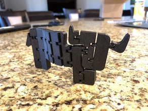 flexi rancher cow mechanical toys 3d print model - Mito3D