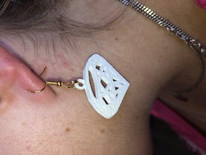 daimond earrings christmas diamond earring idealab pendant pendants xmas 3d print model - Mito3D