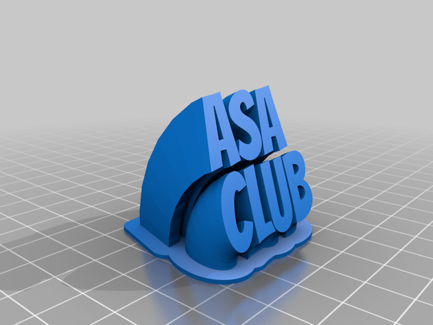 asa placa com o nome office personalizado 3D print model - Mito3D