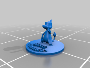 charmeleon - no soporta la base juegos de video ningún apoyo pokemon figuras 3d print model - Mito3D