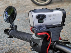 sony aksiyon kamera mount gsxs1000f Otomotiv eylem bisiklet tutucu ayna motosiklet arka kaldırıldı 3d print model - Mito3D