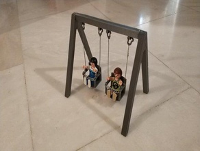 playmobil patio de swing juegos y juguetes zona infantil el 3d print model - Mito3D