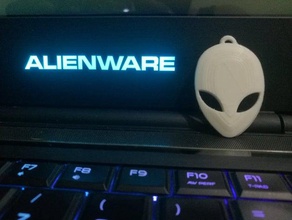 a alienware logotipo keychain chaveiros 3d print model - Mito3D