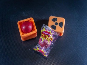 atomic palla di fuoco recipiente contenimento gadget atomica candy unità radiazioni simbolo 3d print model - Mito3D