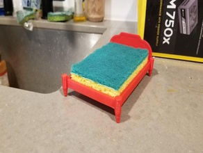 even sponges need bed art kitchen sponge holder 3d print model - Mito3D