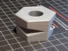 hex prisma blocco di taratura Stampa 3d prove angolo la calibrazione esagono test 3d print model - Mito3D