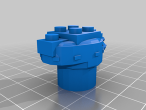t35 lego main turret - shrunk toy & game accessories 3d print model - Mito3D