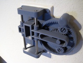 planetary gear scotch yoke light switch decor cover gears lightswitch wall 3d print model - Mito3D