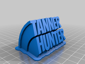 tanner balayage nom bureau de personnalisé 3d print model - Mito3D