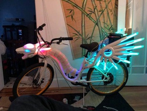 cyber dragon bicicleta la el cyberpunk dragón 3d print model - Mito3D