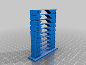 a minha temperatura torre 190deg - 235deg A impressão 3d de testes personalizado 3d print model - Mito3D