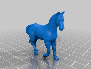 horses ease 28mm heroic scale 3d printing animal dnd fantasy horse miniature rpg tabletop wargaming warhammer 3d print model - Mito3D