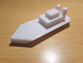 simple ship easy print toys & games 3d print model - Mito3D