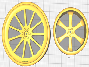 dune fighter rc 1 10 drift wheel rim tire complete r c vehicles 3d print model - Mito3D