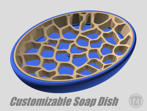 customizable soap dish decorative inserts bathroom 3d print model - Mito3D