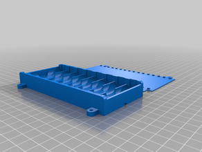 my customized parametric aa battery box contacts electronics 3d print model - Mito3D