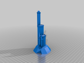 le château 3 bâtiments et structures personnalisé 3d print model - Mito3D
