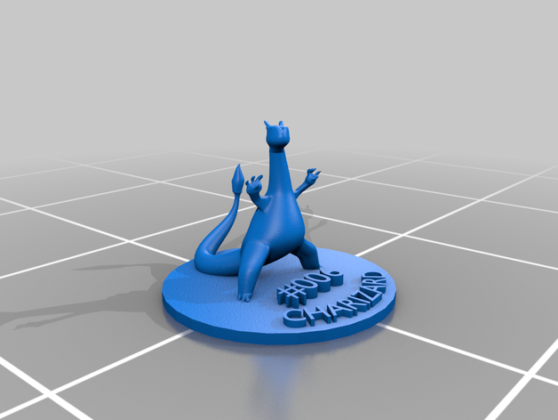 charizard - não suporta a base destacável asas jogos de vídeo nenhum suporte pokemon figuras 3D print model - Mito3D