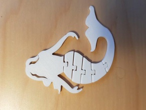 vorgeformte Meerjungfrau Schlüsselanhänger artikuliert keychain kleine 3d print model - Mito3D