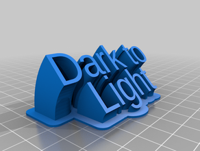 sweeping text - dark light signs & logos 3d print model - Mito3D