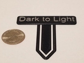 luce oscura segnalibro segni e loghi 3d print model - Mito3D