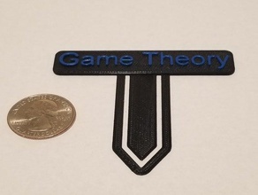 game theory bookmark signs & logos 3d print model - Mito3D