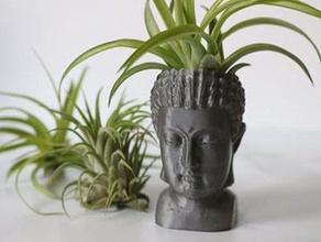 buddha Kopf Pflanzer outdoor & Garten 3d print model - Mito3D