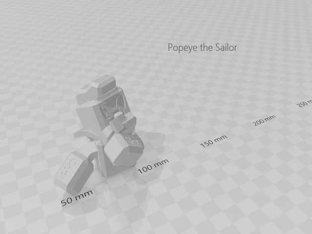 simple popeye sailor people 3D print model - Mito3D