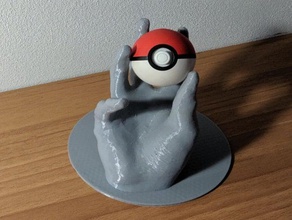 pokeball plus hand holder video games pokemon go 3d print model - Mito3D