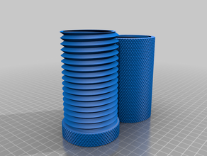 my customized triple-wall twist container 000000002 containers 3d print model - Mito3D