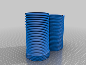 my customized triple-wall twist container 000000001 containers 3d print model - Mito3D