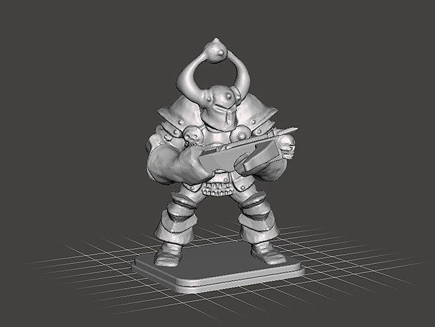 heroquest - chaos warrior crossbow toys & games 28mm dungeons dragons gamesworkshop miniature tabletop warhammer 3D print model - Mito3D