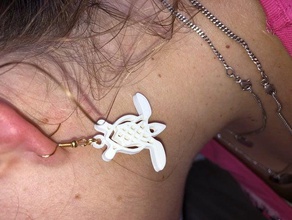turtle earrings celtic earring christmas idealab kids pendant pendants tattoo xmas 3d print model - Mito3D