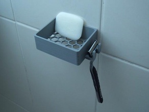 razor soapholder household holder soap shower accessories 3d print model - Mito3D