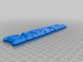 my customized name keychain bab organization 3d print model - Mito3D