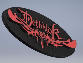 dethklok logo 3d baskı adultswim yetişkin yüzmek metal metalocalypse müzik 3d print model - Mito3D