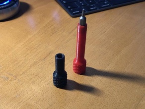 hex bit holder hand tools halter hexbit nut screwdriver 3d print model - Mito3D