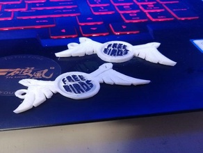 freebirds keychain 3d printer accessories 3d print model - Mito3D