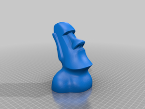 moai de gafas titular organización 3d print model - Mito3D