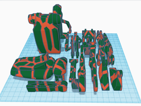 dual-color remix b1 battle droid robotics episode 1 ii iii star wars 3d print model - Mito3D